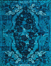 Machine Washable Abstract Lapis Blue Rug, wshabs4531