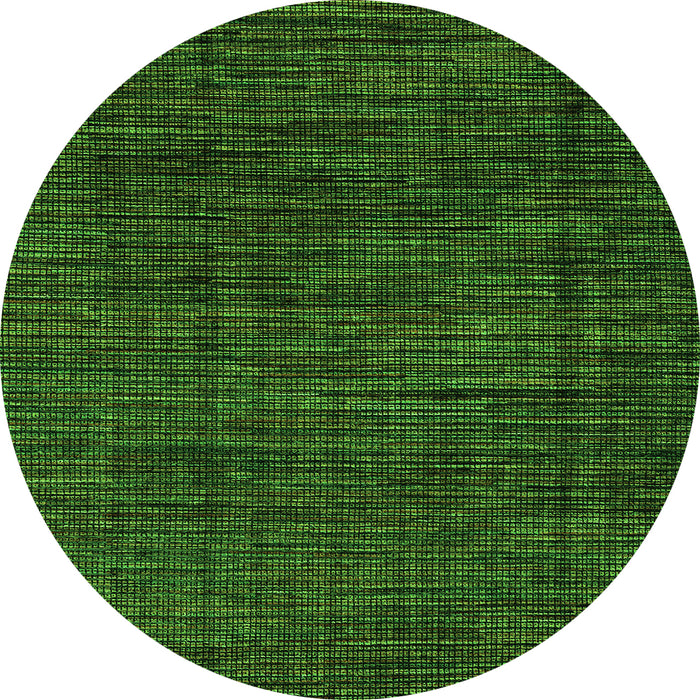 Round Machine Washable Abstract Green Modern Area Rugs, wshabs4532grn