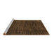 Sideview of Machine Washable Abstract Brown Modern Rug, wshabs4532brn