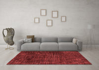 Machine Washable Abstract Red Modern Rug, wshabs4532red