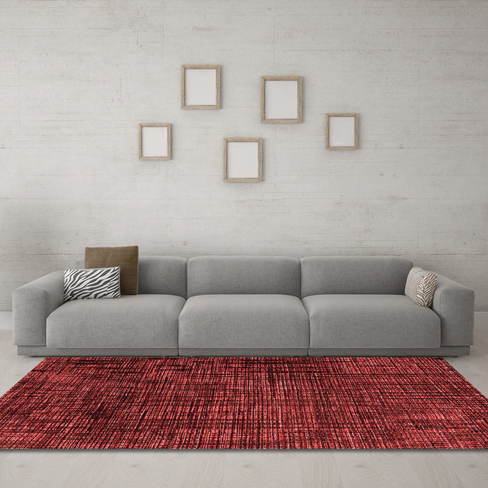 Modern Red Washable Rugs