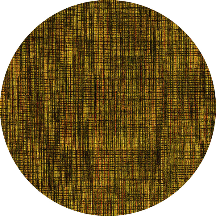 Round Machine Washable Abstract Yellow Modern Rug, wshabs4532yw