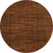 Round Abstract Orange Modern Rug, abs4532org