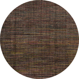 Round Abstract Brown Modern Rug, abs4532