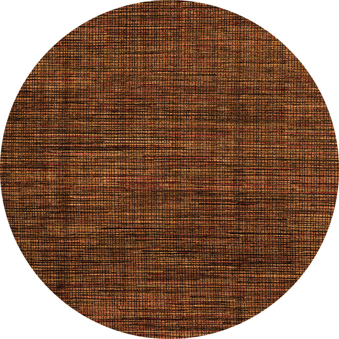 Round Machine Washable Abstract Orange Modern Area Rugs, wshabs4532org