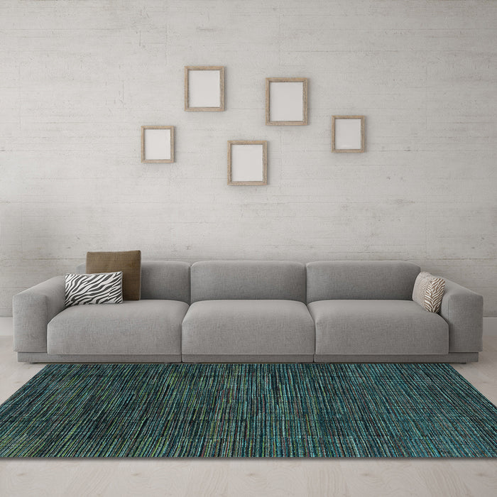 Machine Washable Abstract Light Blue Modern Rug in a Living Room, wshabs4532lblu