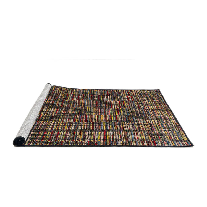 Sideview of Machine Washable Abstract Night Red Rug, wshabs4533