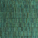 Square Abstract Turquoise Modern Rug, abs4533turq