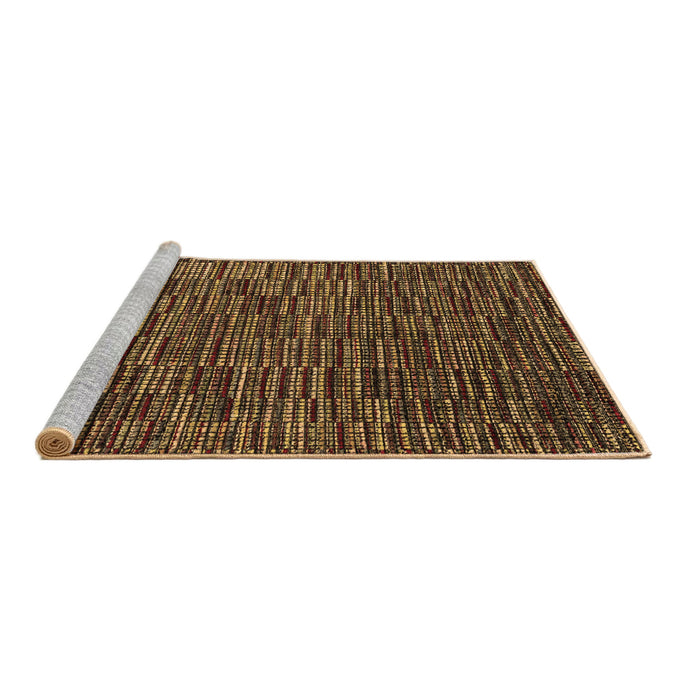 Sideview of Machine Washable Abstract Brown Modern Rug, wshabs4533brn