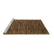 Sideview of Machine Washable Abstract Brown Modern Rug, wshabs4533brn