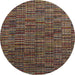 Round Machine Washable Abstract Night Red Rug, wshabs4533