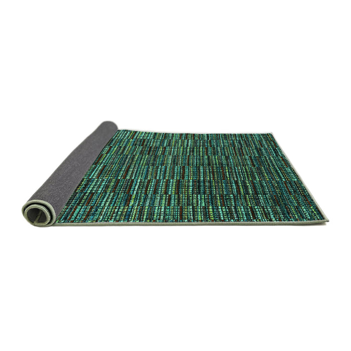 Sideview of Abstract Turquoise Modern Rug, abs4533turq