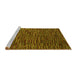 Sideview of Machine Washable Abstract Yellow Modern Rug, wshabs4533yw