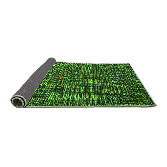 Sideview of Abstract Green Modern Rug, abs4533grn