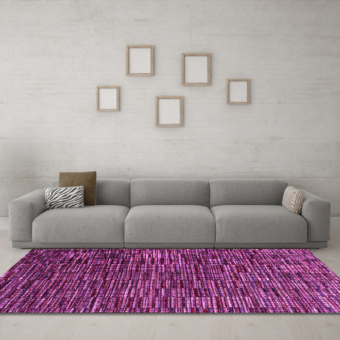 Machine Washable Abstract Pink Modern Rug in a Living Room, wshabs4533pnk
