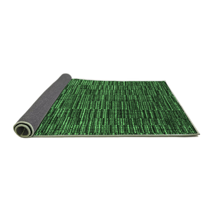 Sideview of Abstract Emerald Green Modern Rug, abs4533emgrn