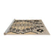 Sideview of Machine Washable Abstract Brown Rug, wshabs4534