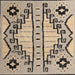 Square Machine Washable Abstract Brown Rug, wshabs4534