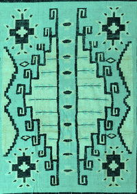 Abstract Turquoise Modern Rug, abs4534turq