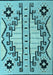 Abstract Light Blue Modern Rug, abs4534lblu