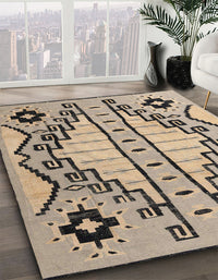 Abstract Brown Modern Rug, abs4534