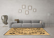 Machine Washable Abstract Brown Modern Rug in a Living Room,, wshabs4534brn