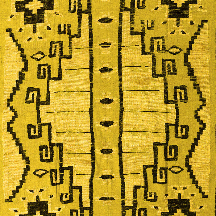 Machine Washable Abstract Yellow Modern Rug, wshabs4534yw