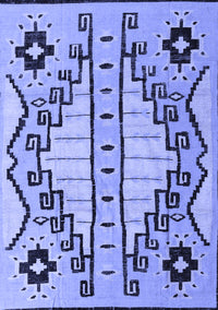 Abstract Blue Modern Rug, abs4534blu