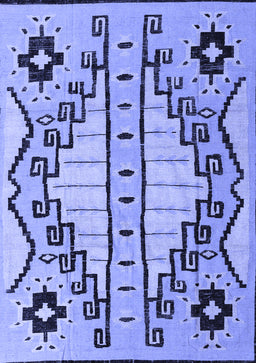 Abstract Blue Modern Rug, abs4534blu