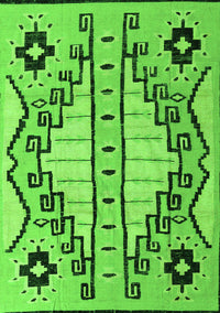 Abstract Green Modern Rug, abs4534grn