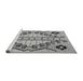 Sideview of Machine Washable Abstract Gray Modern Rug, wshabs4534gry