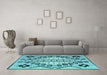 Machine Washable Abstract Light Blue Modern Rug in a Living Room, wshabs4534lblu