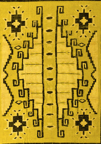 Abstract Yellow Modern Rug, abs4534yw