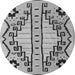 Round Machine Washable Abstract Gray Modern Rug, wshabs4534gry