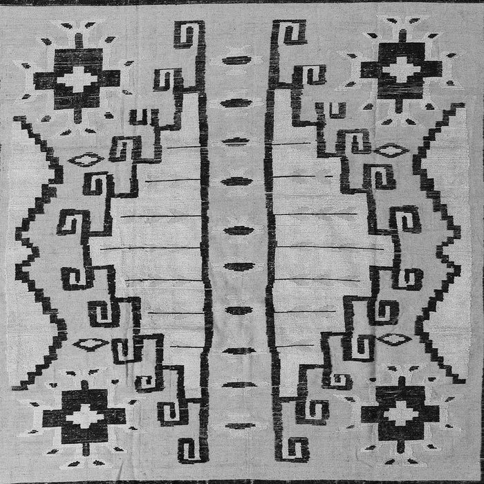 Square Machine Washable Abstract Gray Modern Rug, wshabs4534gry