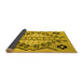 Sideview of Abstract Yellow Modern Rug, abs4534yw