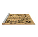 Sideview of Machine Washable Abstract Brown Modern Rug, wshabs4534brn