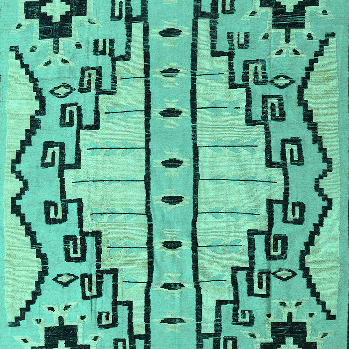 Machine Washable Abstract Turquoise Modern Area Rugs, wshabs4534turq