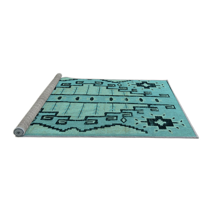 Sideview of Machine Washable Abstract Light Blue Modern Rug, wshabs4534lblu