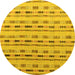 Round Machine Washable Abstract Yellow Modern Rug, wshabs4535yw