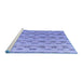 Sideview of Machine Washable Abstract Blue Modern Rug, wshabs4535blu