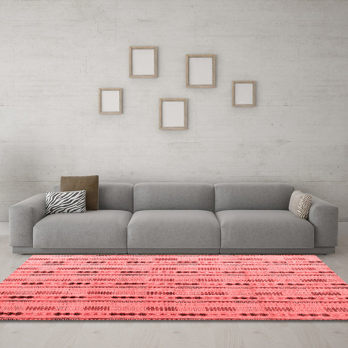 Modern Red Washable Rugs