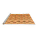 Sideview of Machine Washable Abstract Orange Modern Area Rugs, wshabs4535org