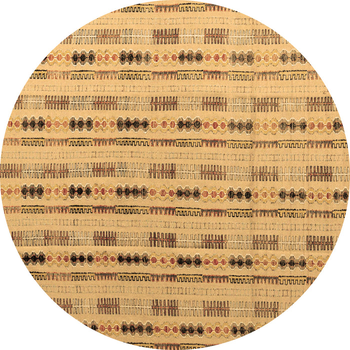 Round Abstract Brown Modern Rug, abs4535brn
