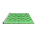 Sideview of Machine Washable Abstract Emerald Green Modern Area Rugs, wshabs4535emgrn