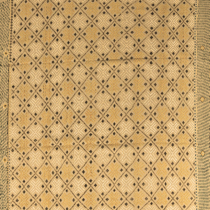 Square Machine Washable Abstract Brown Modern Rug, wshabs4536brn