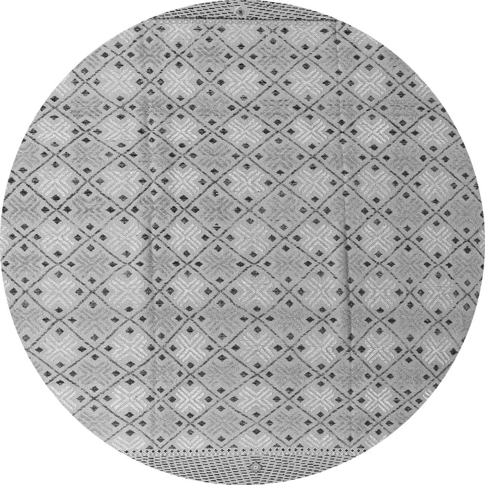 Round Machine Washable Abstract Gray Modern Rug, wshabs4536gry
