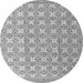 Round Machine Washable Abstract Gray Modern Rug, wshabs4536gry