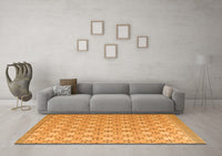 Machine Washable Abstract Orange Modern Rug, wshabs4536org