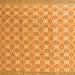 Square Machine Washable Abstract Orange Modern Area Rugs, wshabs4536org